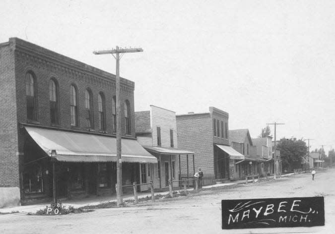 The village of Maybee is shown around 1900. Maybee is celebrating its 150th anniversary this weekend.