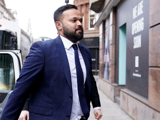 Azeem Rafiq arriving for the CDC Panel Hearing