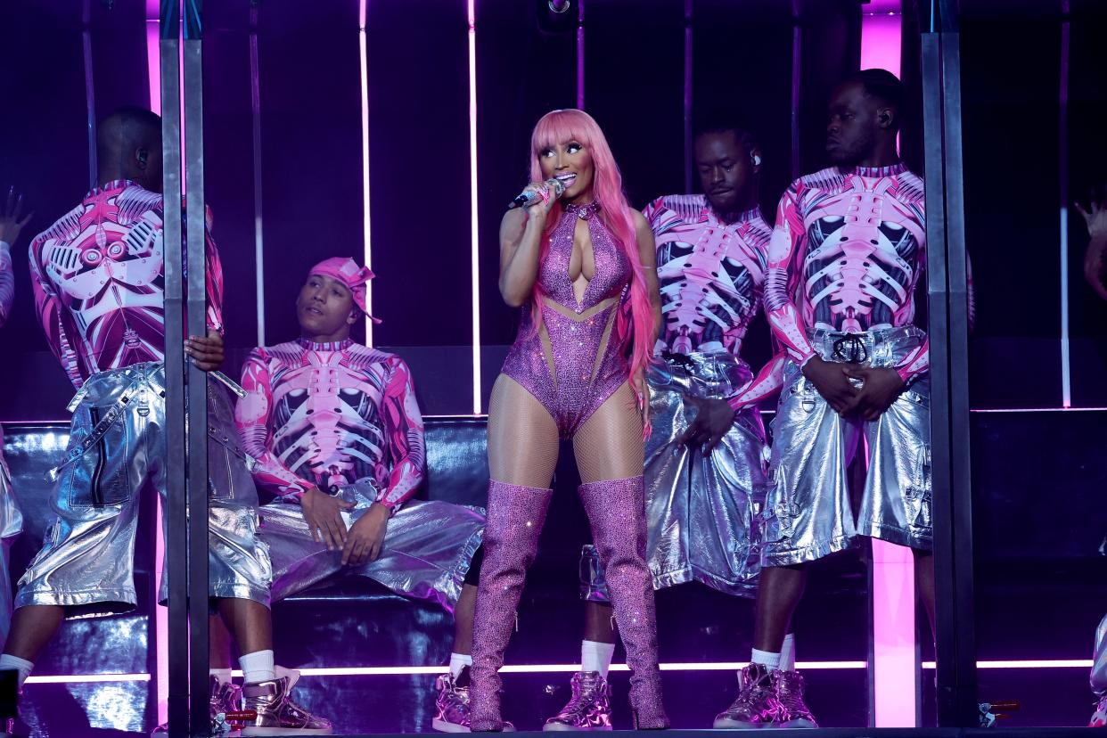 Nicki Minaj, seen here at Madison Square Garden in New York on March 24, played an epic Mother's Day show at Austin's Moody Center on Sunday.