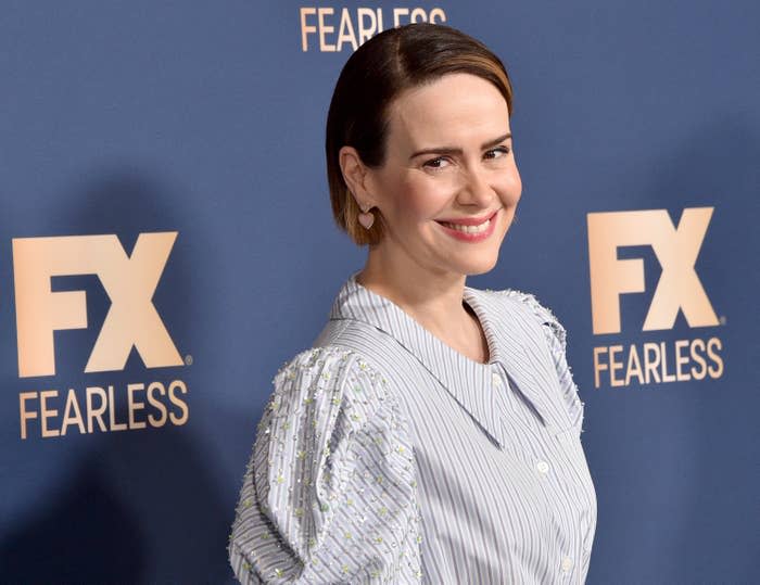 Sarah Paulson is photographed at a red carpet event