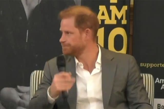 <p>Invictus Games Foundation</p> Prince Harry joins Invictus Games panel in U.K. on May 7, 2024
