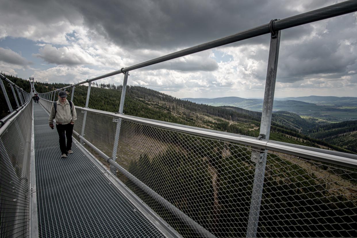 Sky Bridge 721 in the Czech Republic, the world's longest pedestrian suspension bridge