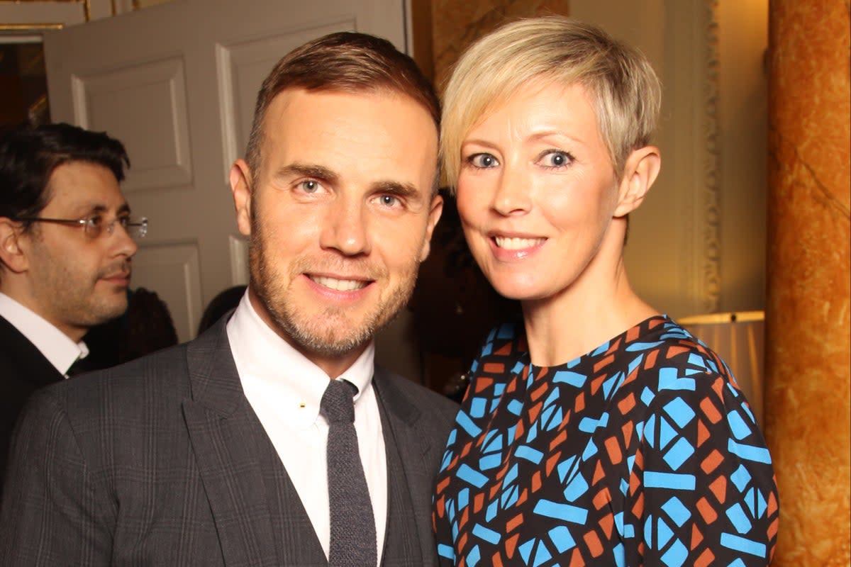 Gary Barlow’s wife Dawn was taken to hospital after breaking her wrist, a year after sustaining the same injury (Getty Images)