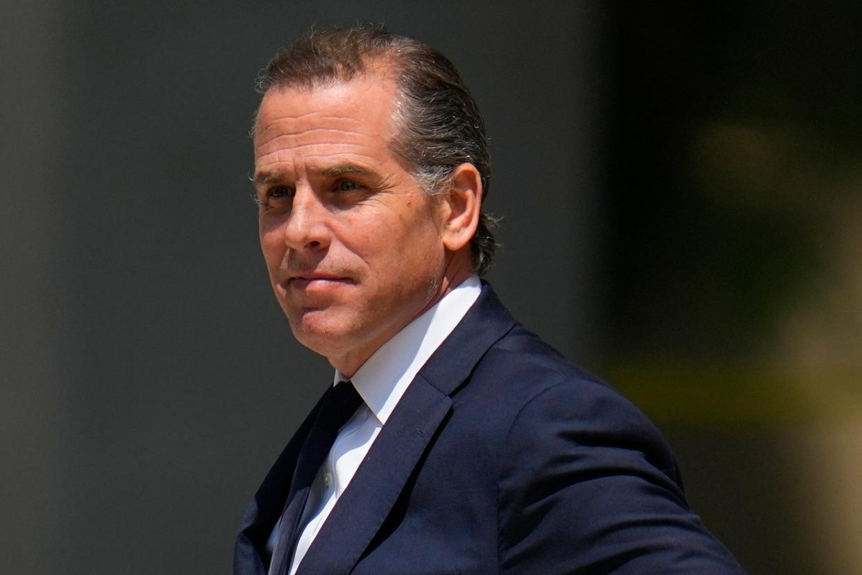 President Joe Biden's son Hunter Biden leaves after a court appearance, Wednesday, July 26, 2023, in Wilmington, Del.