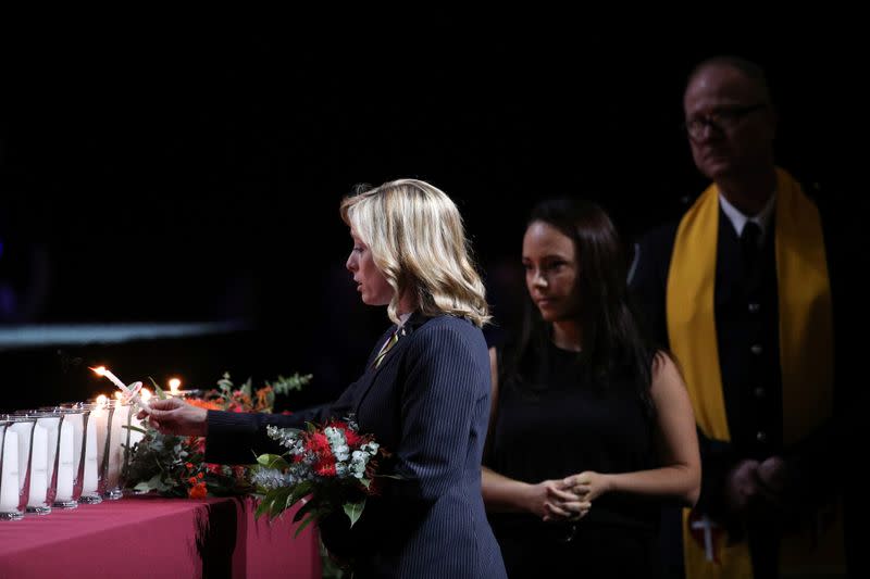 The loved ones of the victims of the Australian bushfires mourn the lives lost during a state memorial in Sydney