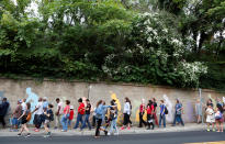 <p>Participants of “Charlottesville to D.C: The March to Confront White Supremacy” begin a ten-day trek to the nation’s capital from Charlottesville, Va., Aug. 28, 2017. (Photo: Julia Rendleman/Reuters) </p>