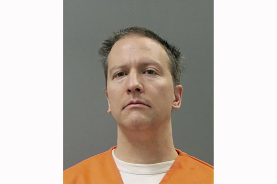 This booking photo provided by the Minnesota Department of Corrections shows Derek Chauvin on Wednesday, April 21, 2021. The former Minneapolis police officer was convicted Tuesday, April 20 of murder and manslaughter in the 2020 death of George Floyd. (Minnesota Department of Corrections via AP)