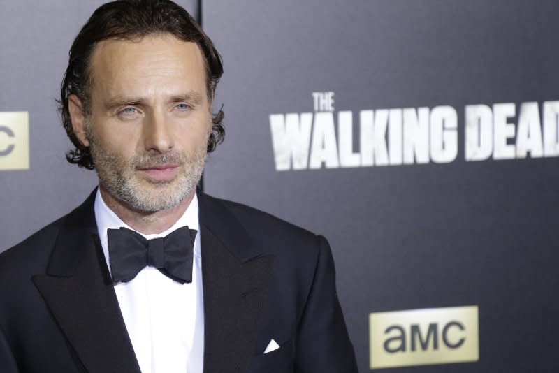 Andrew Lincoln arrives on the red carpet at the AMC's "The Walking Dead" Season 6 Fan premiere Event at New York's Madison Square Garden in 2015. File Photo by John Angelillo/UPI