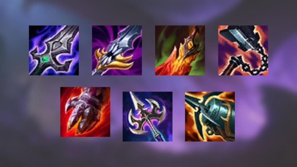 Composite image of fighter items in League of Legends. (Photo: Riot Games)