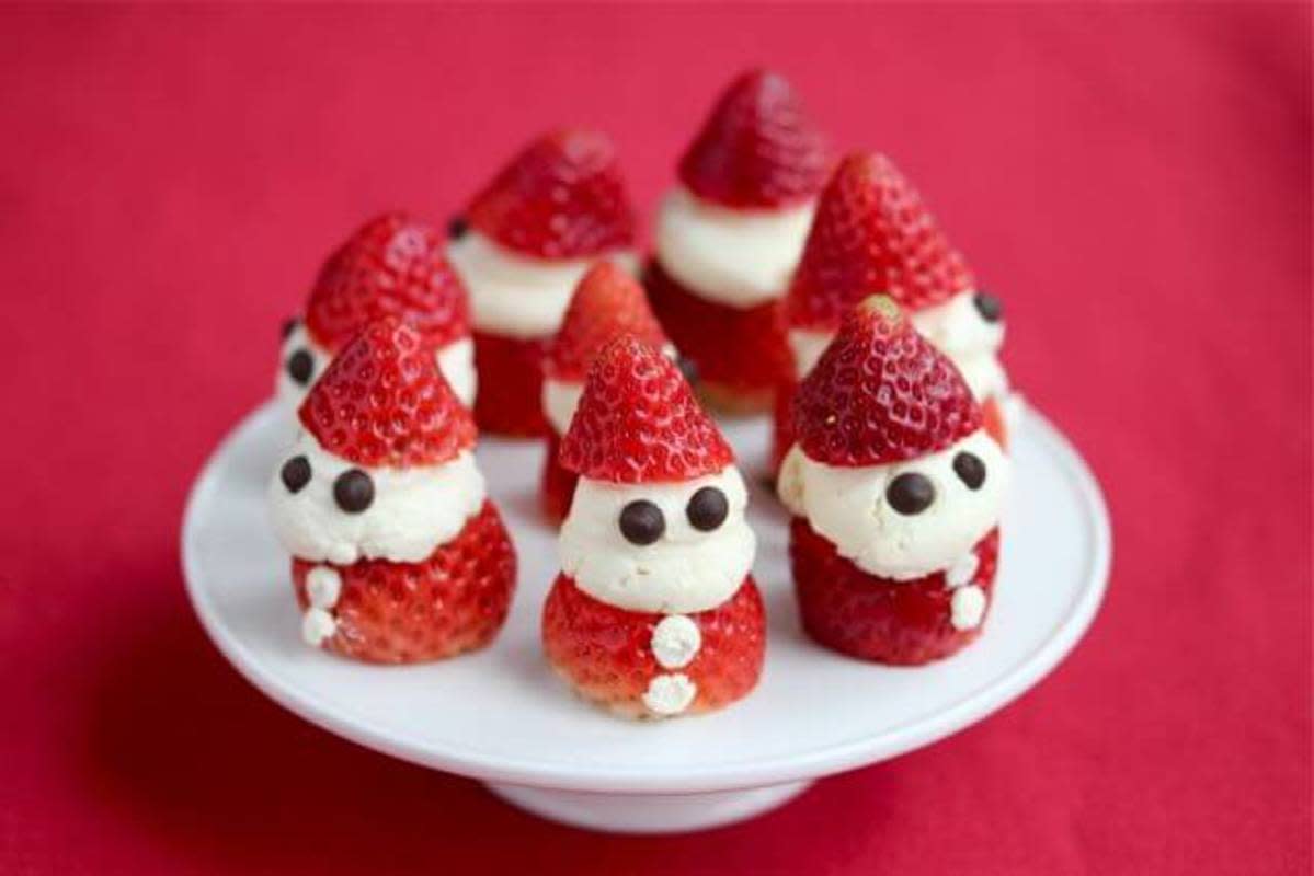 <p>Jeanette's Healthy Living</p><p>How cute are these? Plus a little healthier for your dessert table.</p><p><strong>Get the recipe: <a href="https://jeanetteshealthyliving.com/strawberry-whipped-cream-santas/" rel="nofollow noopener" target="_blank" data-ylk="slk:Santa Strawberries;elm:context_link;itc:0;sec:content-canvas" class="link rapid-noclick-resp">Santa Strawberries</a></strong></p>