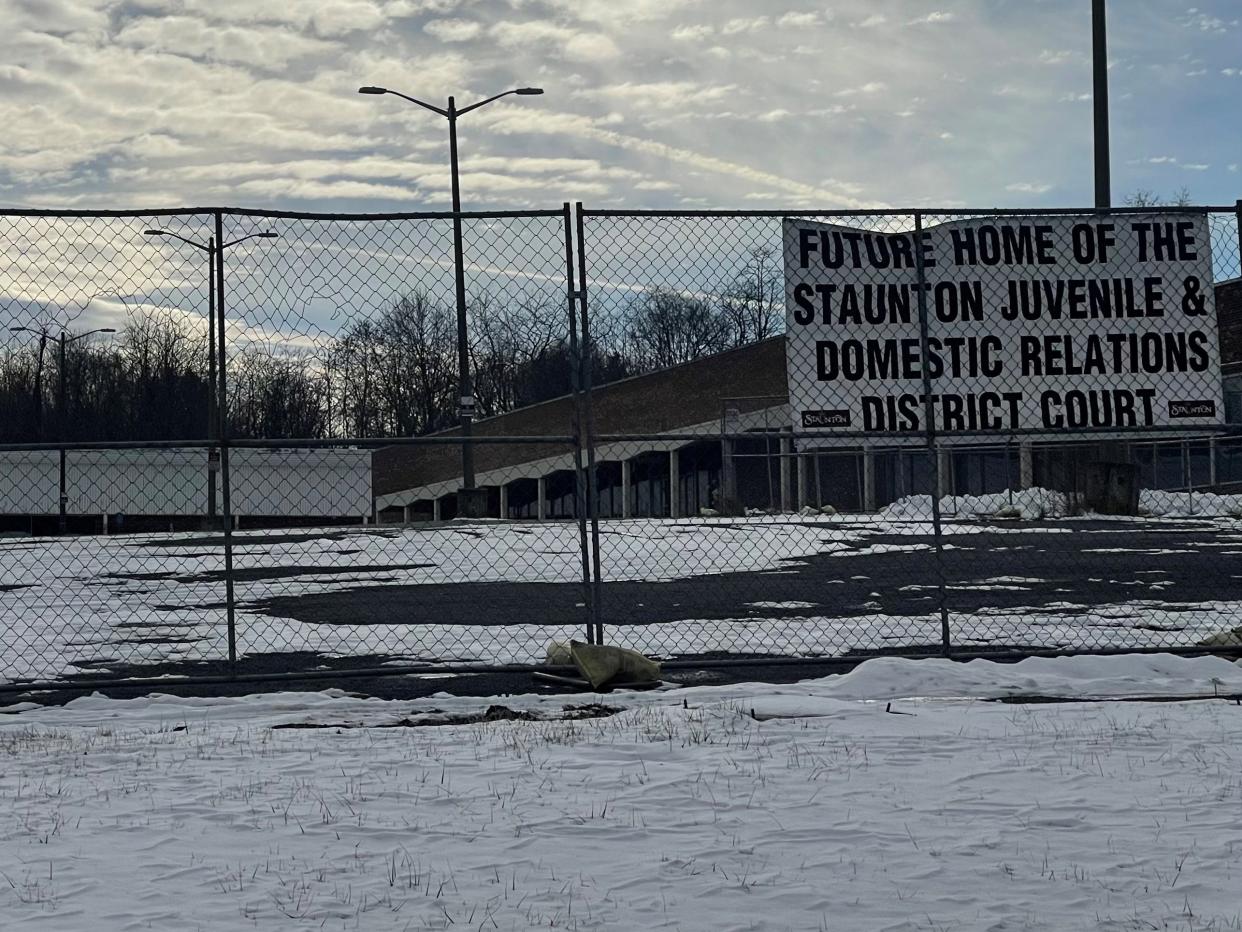 The future Staunton Juvenile and Domestic Relations District Court facility on W. Beverley Street in January.