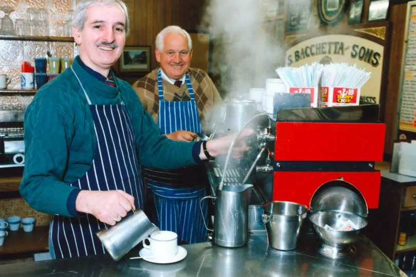Ron and his brother Aldo still run the Station Cafe in Porth, which their father Serafino opened 60 years ago. Station Cafe in Porth, Mid Glamorgan, Wales. 4th March 1992.