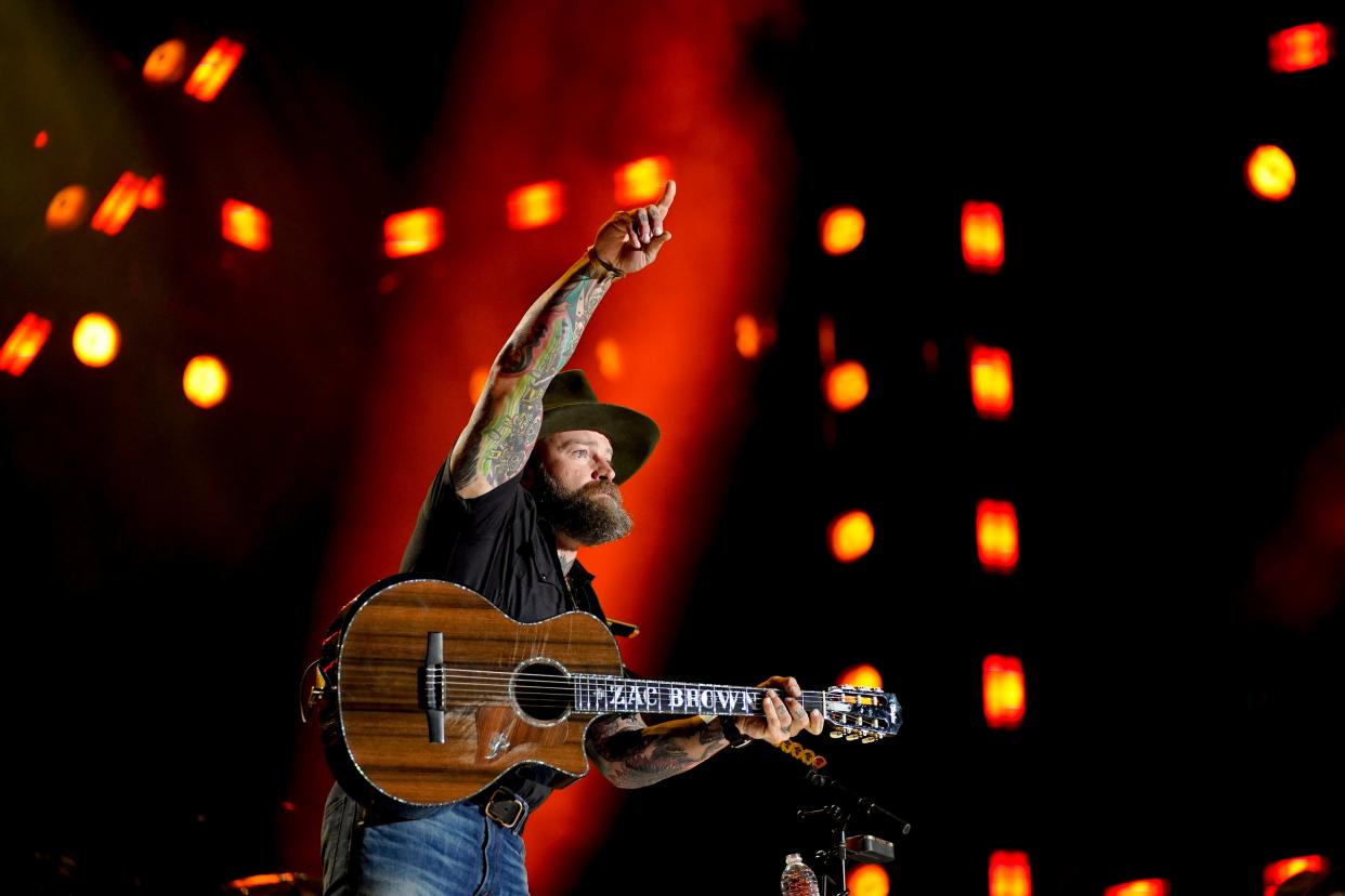 The Zac Brown Band performs during CMA Fest at Nissan Stadium Thursday, June 9, 2022 in Nashville, Tennessee.