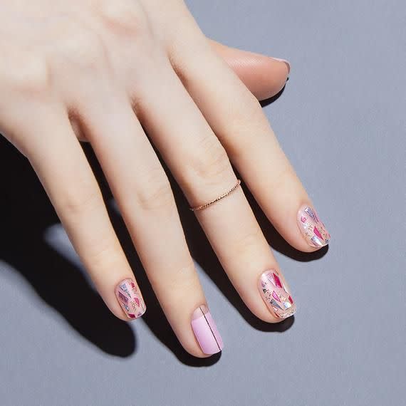 Pink Mother of Pearl Nail Art
