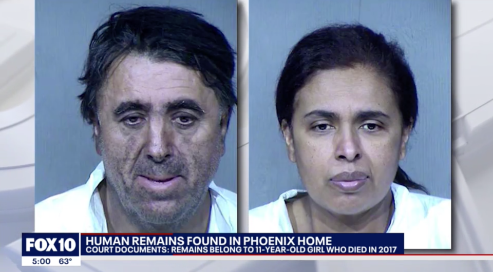 56-year-old Rafael Loera (left) and 50-year-old Maribel Loera were arrested following thee discovery. Source: Fox 5