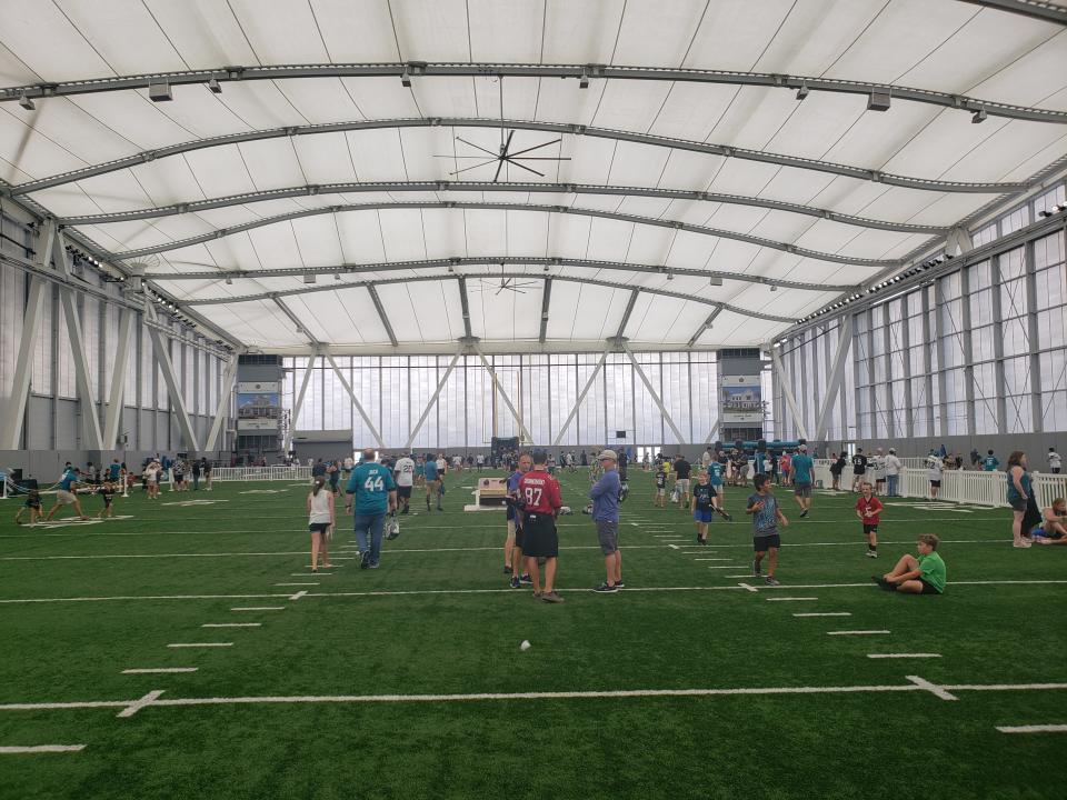 The Flex Field behind Daily's Place is open before Jaguars games and is a great place to catch a breeze from the giant ceiling fans.