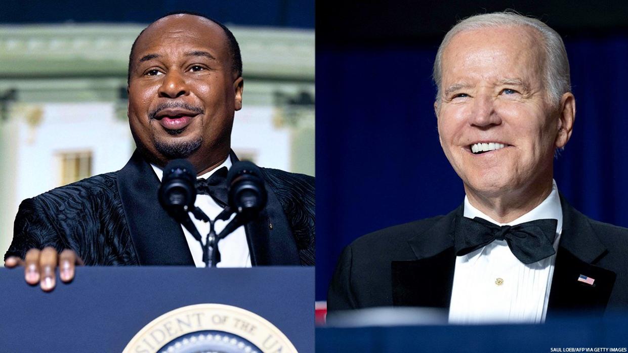 Roy Wood Jr. and President Joe Biden