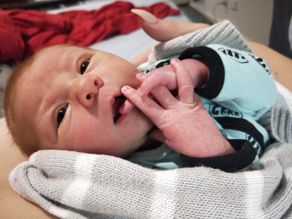 Baby Andrew was named after the paramedic who helped deliver him. Source: Supplied/Shontelle Hall