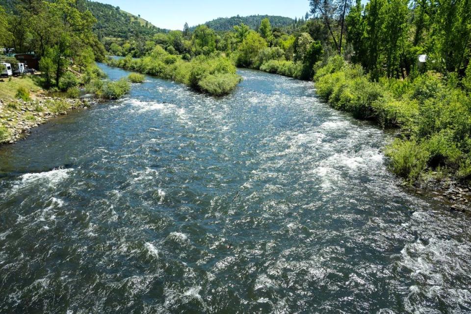 The south fork of the American River flows in April near property once owned by Rufus Burgess in Coloma. Rufus Burgess mined gold in the river to buy his way out of bondage.