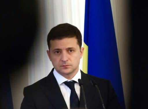 "Everyone in Ukraine is so tired of Burisma," said President of Ukraine Volodymyr Zelensky, pictured in October 2019