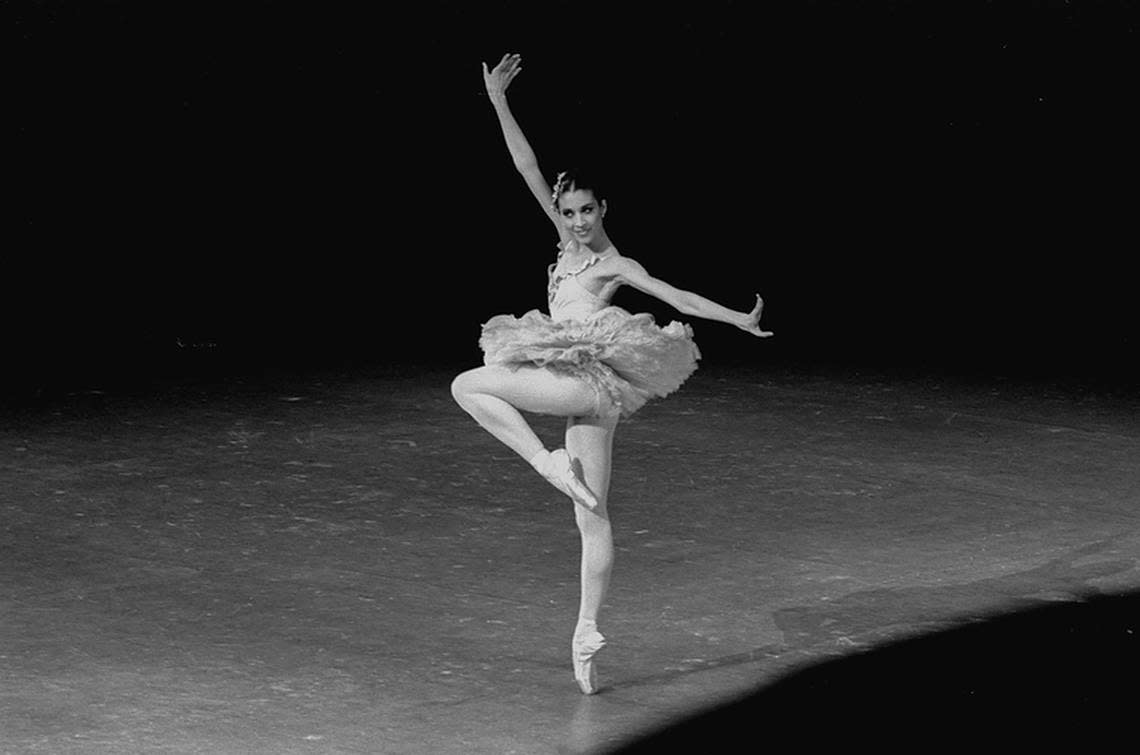 Lourdes López performing “Divertimento No. 15” by George Balanchine (1979).