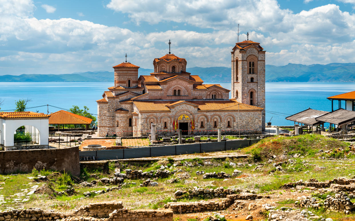 Saints Clement and Panteleimon Church at Plaosnik in Ohrid, North Macedonia