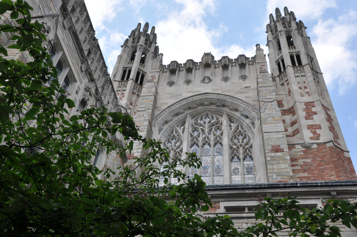 New Haven, CT, USA - July 4, 2012: Yale Law School at Yale University in New Haven, Connecticut. Yale Law has consistently been ranked the number one law school in the US.