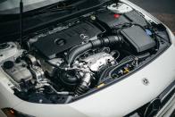 <p>Mercedes will launch the A here with just one powertrain: a turbocharged 2.0-liter inline-four making 188 horsepower and 221 pound-feet of torque, mated to a seven-speed dual-clutch automatic.</p>