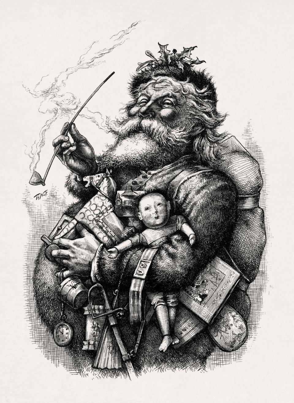 19th century illustration of santa claus