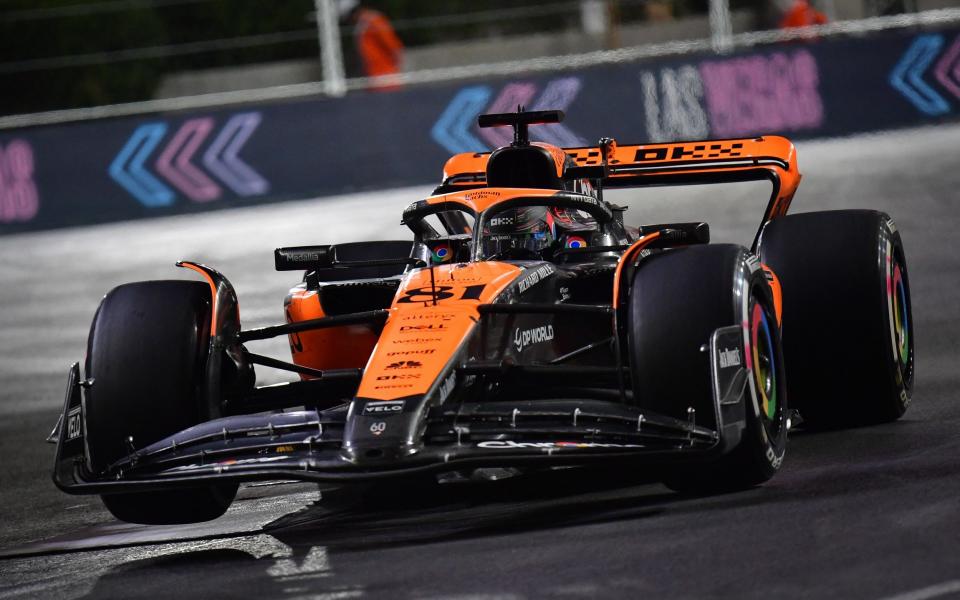 McLaren F1 Team driver Oscar Piastri of Australia (81) during the Las Vegas Grand Prix at Las Vegas Strip Circuit