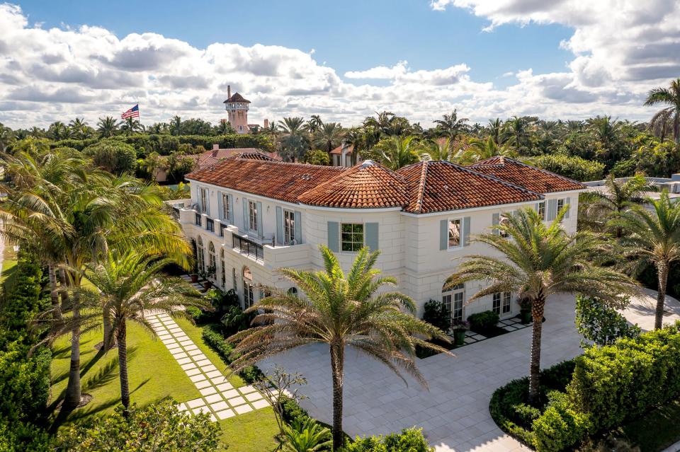 A Mediterranean-style house developed on speculation at 1080 S. Ocean Blvd. in Palm Beach has changed hands for a recorded $21.8 million. A trust was on the buyer's side of the sale, the deed shows.