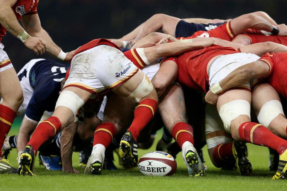 Scrum detail during the 2016 RBS Six Nations match at the Principality Stadium, Cardiff (David Davies/PA) (PA Archive)