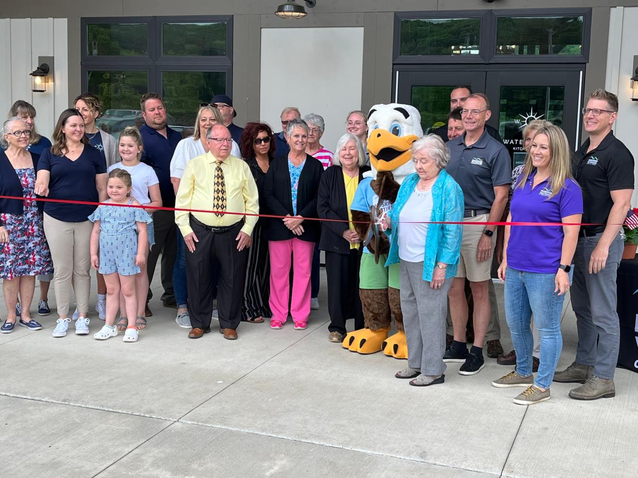 A ribbon-cutting ceremony was held Friday to mark completion of the nearly $6 million renovation to the Muskingum Watershed Conservancy District’s Tappan Lake Marina.