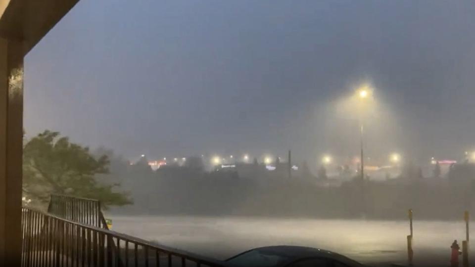 PHOTO: A severe storm batters Kansas City, Mo., on the night of July 30, 2023. (@MesoscaleMikey/ X.com)