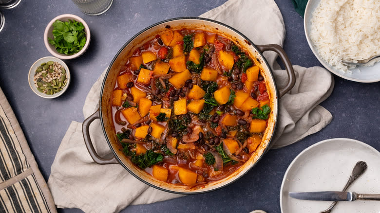 pumpkin and black bean casserole