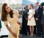 <p>Middleton wore this yellow eyelet A-line frock while on the Diamond Jubilee Tour in 2012 and while visiting Australia in 2014. </p>