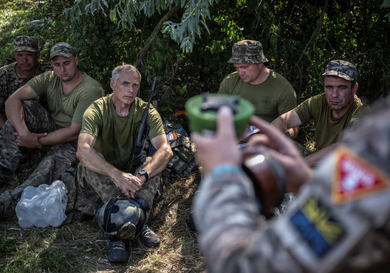 Sappers of the Armed Forces of Ukraine take part in a training, amid Russia's attack on Ukraine, in Donetsk region