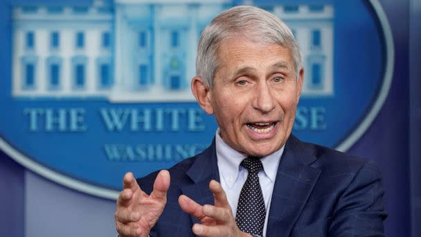 PHOTO: Dr. Anthony Fauci speaks about the Omicron coronavirus variant during a press briefing at the White House in Washington, U.S., Dec. 1, 2021. (Kevin Lamarque/Reuters, FILE)