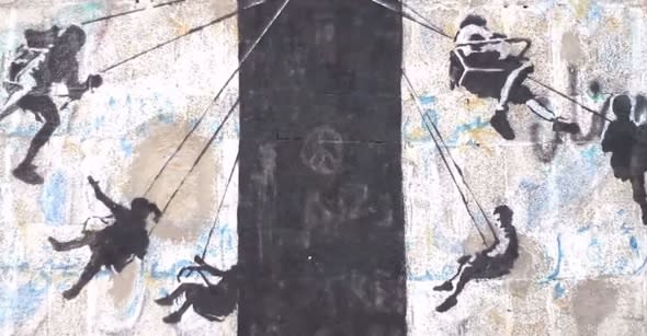 Banksy creates satirical film and new artwork in Gaza