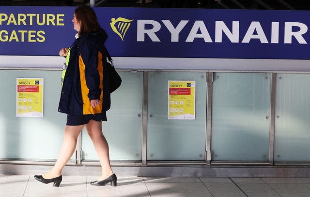 Ryanair said coronavirus continues to 