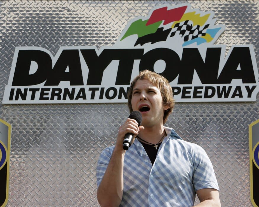 Celebrities At NASCAR Busch Series At Daytona