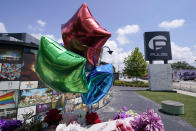 The Pulse nightclub memorial is seen Friday, June 11, 2021, in Orlando, Fla. Saturday will mark the fifth anniversary of the mass shooting at the site. (AP Photo/John Raoux)