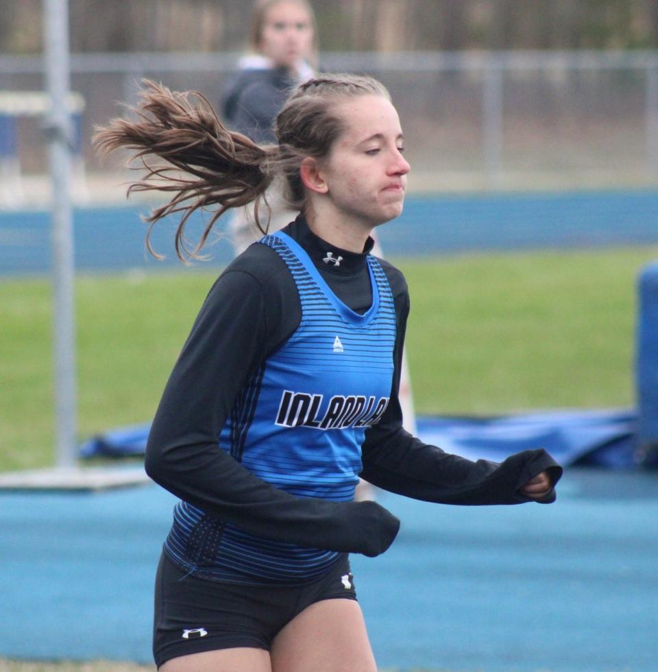 Senior Hannah Robinson and the Inland Lakes girls track and field team recently won their home invitational by edging out Sault Ste. Marie.