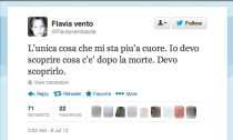 L'8 luglio 2013, un'inquietante Tweet filosofico: «L'unica cosa che mi sta piu'a cuore. Io devo scoprire cosa c'e' dopo la morte. Devo scoprirlo». Non è che sarà uno dei punti del progetto politoco?