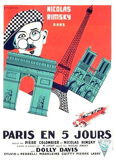 Cartel de la película _Paris en 5 jours_.