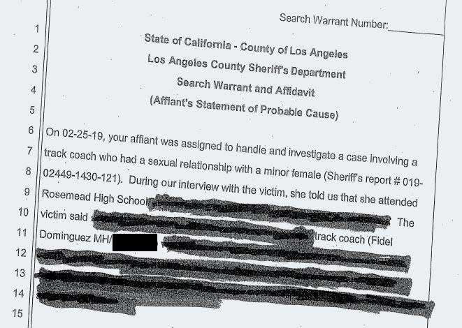 Dominguez search warrant