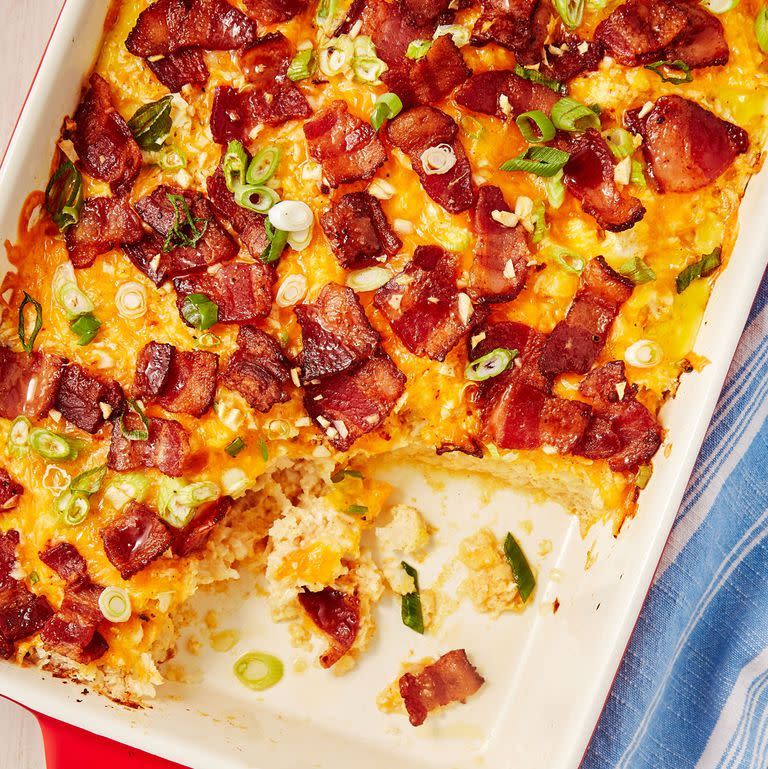 loaded cauliflower breakfast bake