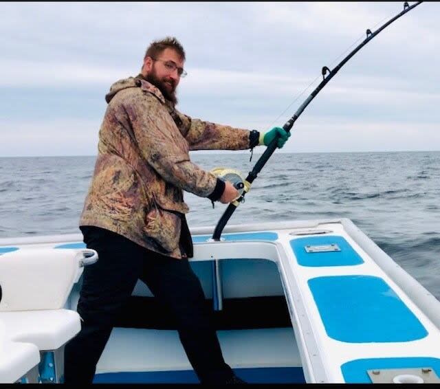 Jeremy Sabourin is shown fishing in an undated photograph. 