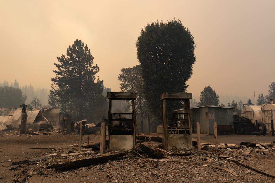 The Dixie Fire has been burning for over three weeks and has leveled both Indian Falls and Greenville, two small communities in Northern California. Weather conditions have played a huge part in the explosive growth this fire has shown. Photo taken on August 5, 2021.