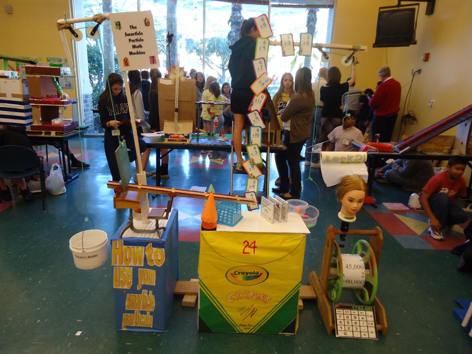 The annual tournament focuses on a middle school student’s ability to transform everyday objects into kinetic systems modeled after Rube Goldberg’s machines.